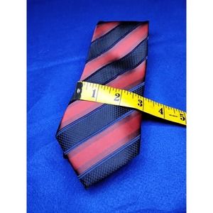 Alexander Julian Colours Men's Luxury Tie Polyester Orange/Brown Navy Stripes